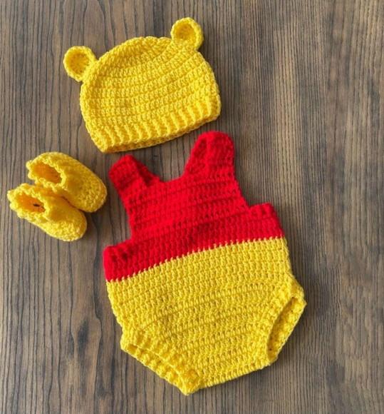 Fantasia Ursinho Pooh em Crochê