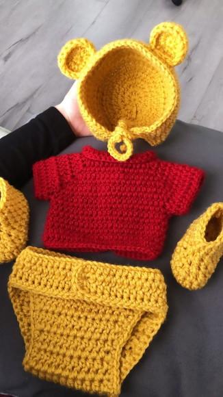 Fantasia Urso Pooh em Crochê