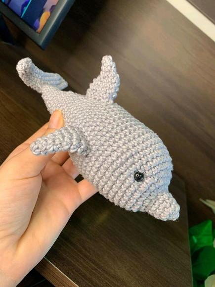 Golfinho de crochê amigurumi