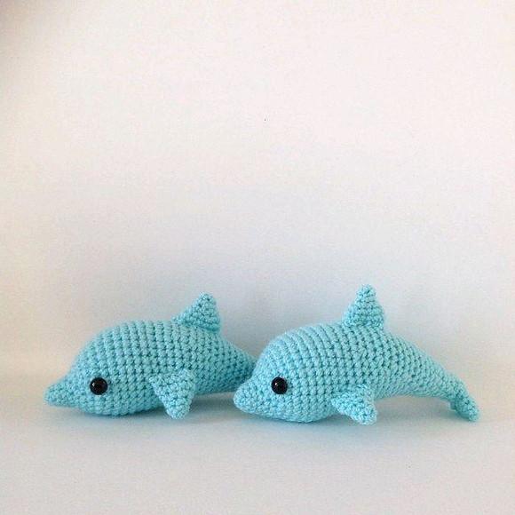 Golfinho de Crochê Amigurumi