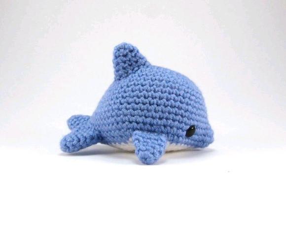 Golfinho de Crochê Amigurumi