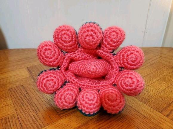 Lula reversível de crochê amigurumi