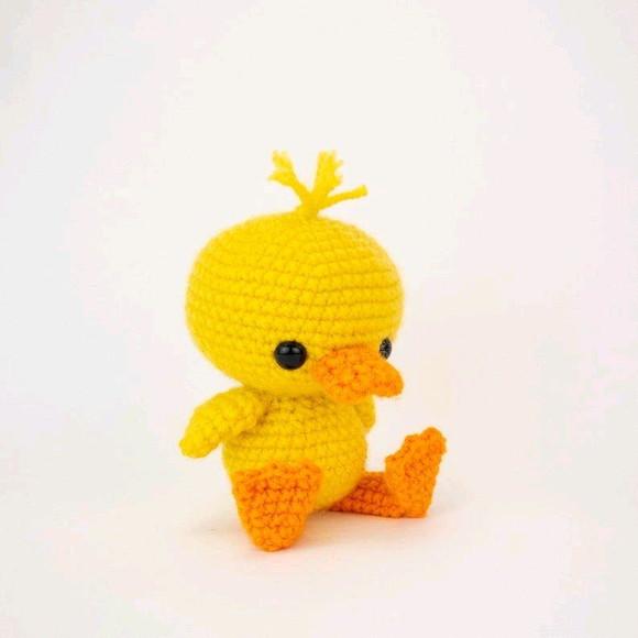 Patinhos de crochê amigurumi