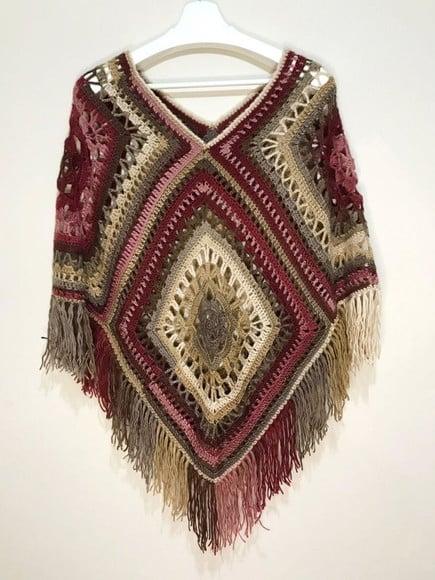 Poncho De Crochê