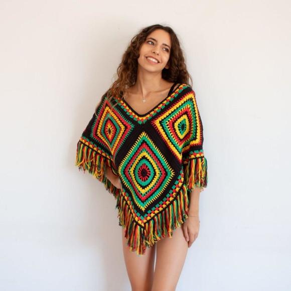 Poncho De Crochê