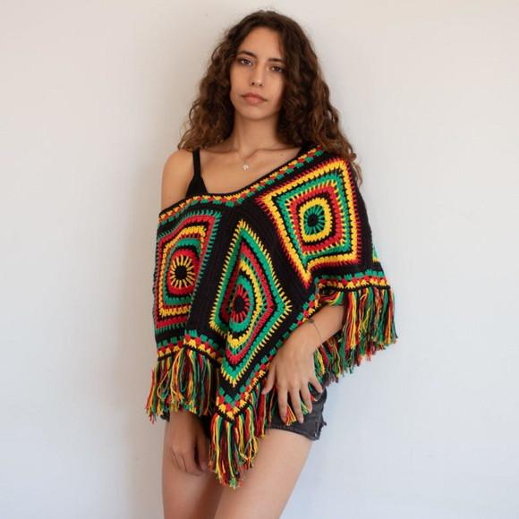 Poncho De Crochê