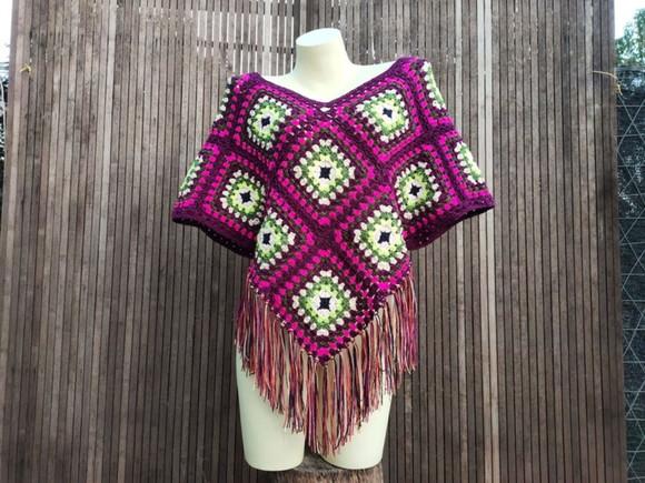 Poncho De Crochê
