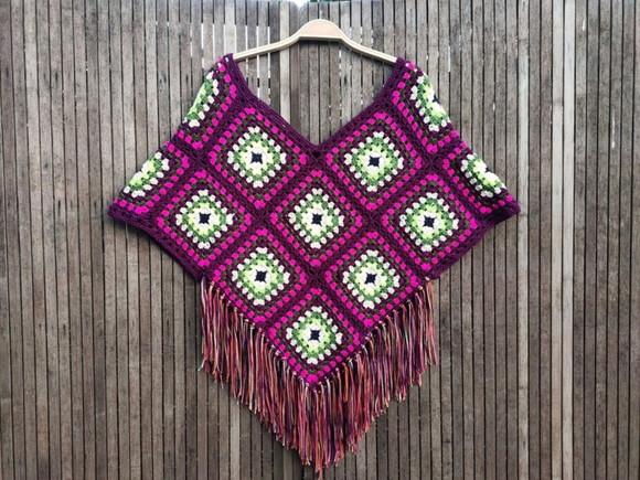 Poncho De Crochê