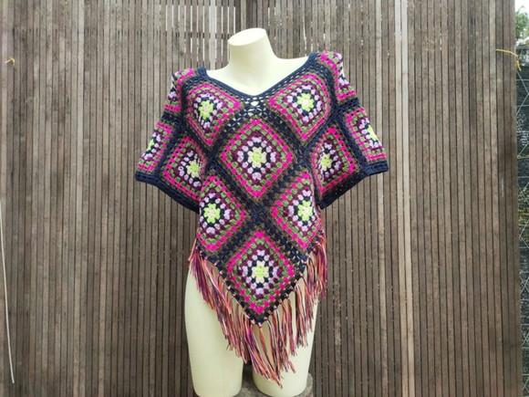 Poncho De Crochê