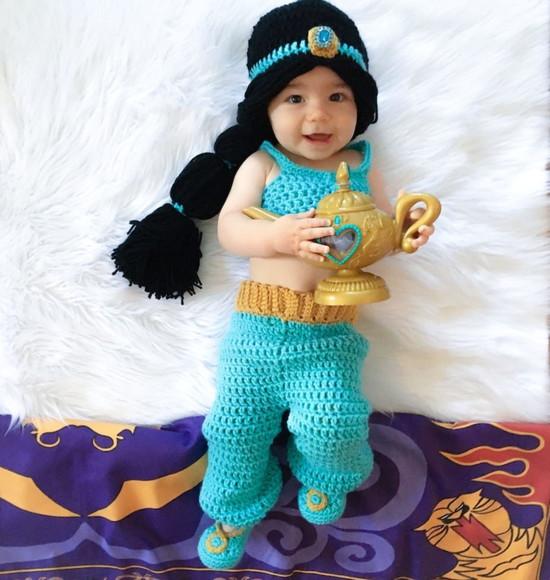 Princesa Jasmine Fantasia de Crochê