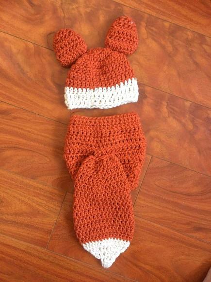 Raposa em crochê,para ensaio fotográfico em bebe