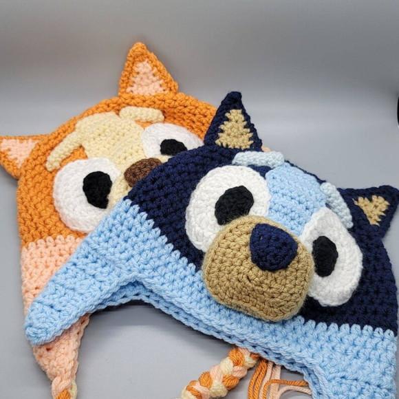 Touca Bluey ou Bingo em Crochê