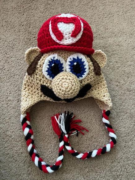 Touca do Mario Bros Mario em Crochê