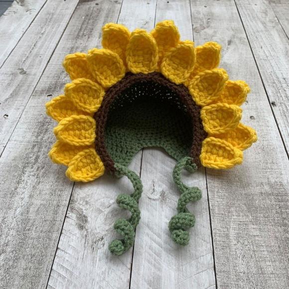 Touca Flor em Crochê