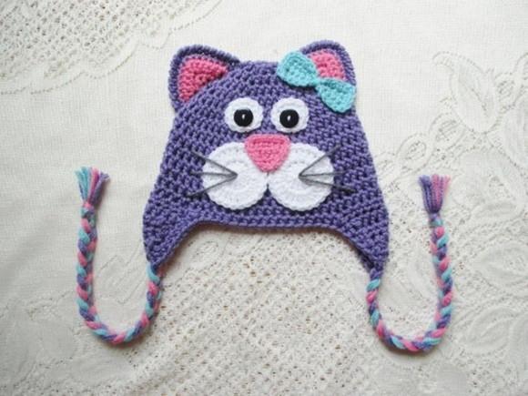 Touca Gatinho em Crochê