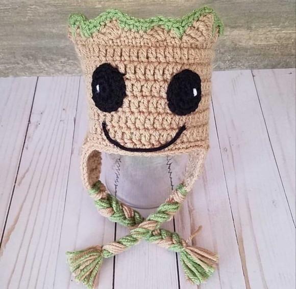 Touca Groot em Crochê