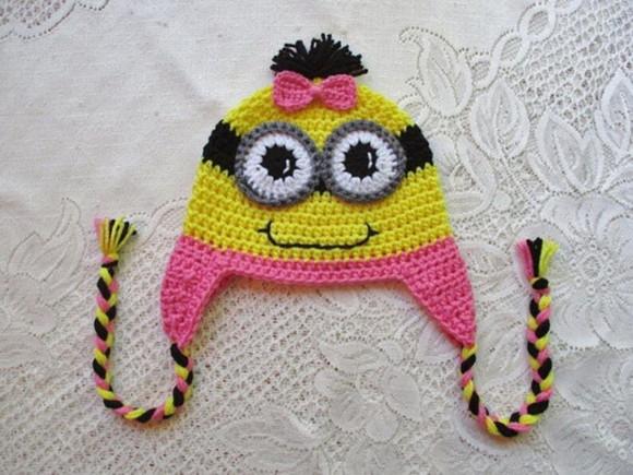 Touca Minions em Crochê