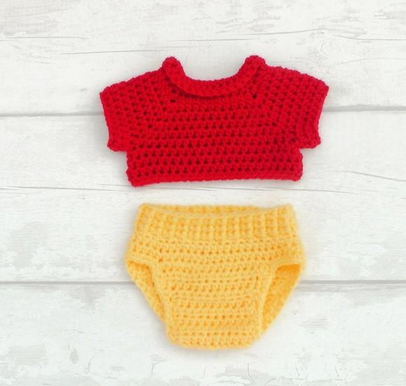 Ursinho Pooh Bebê, Roupas de Crochê para Ensaio Fotográfico