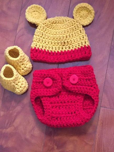 Ursinho Pooh Bebê, Roupas de Crochê para Ensaio Fotográfico