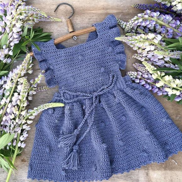 Vestido crochê infantil
