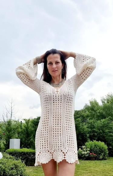 Vestido de Crochê / Saída Praia