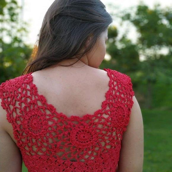 Vestido de crochê Amanda