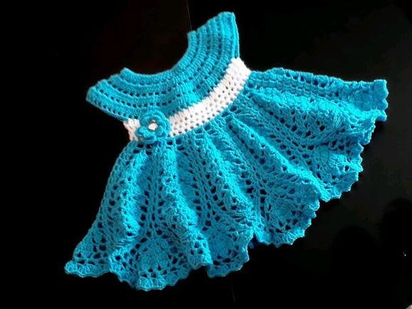 Vestido de crochê bebê