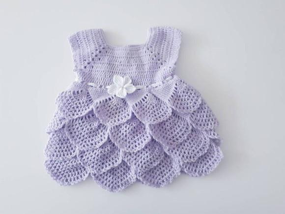 Vestido de crochê bebê