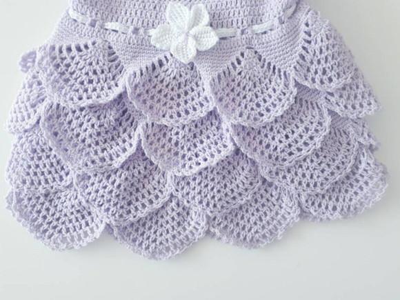 Vestido de crochê bebê