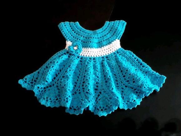 Vestido de crochê bebê