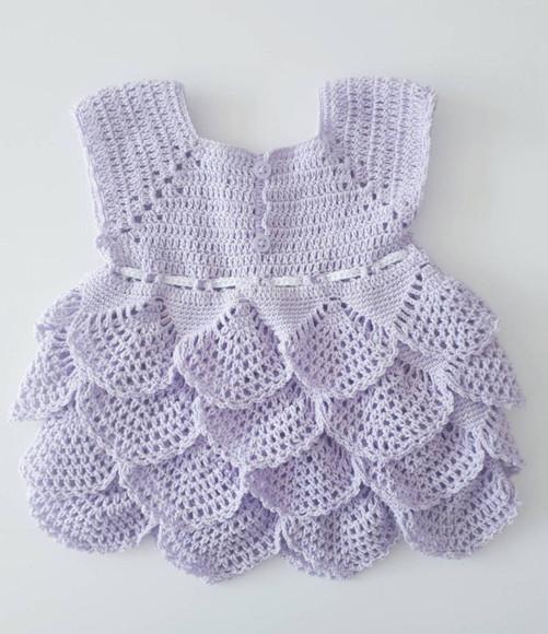Vestido de crochê bebê