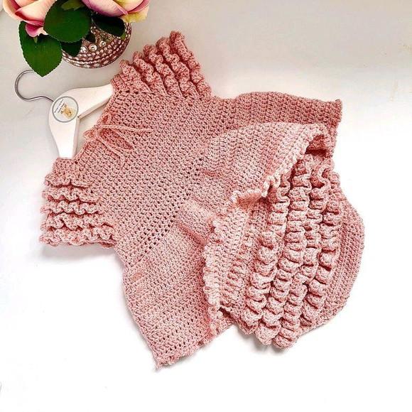 Vestido de Crochê Bebê