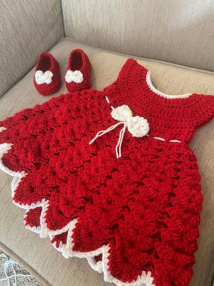 Vestido de Crochê Bebê