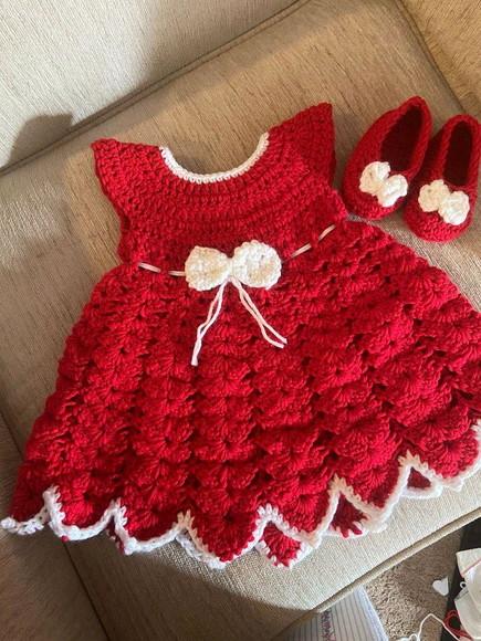 Vestido de Crochê Bebê