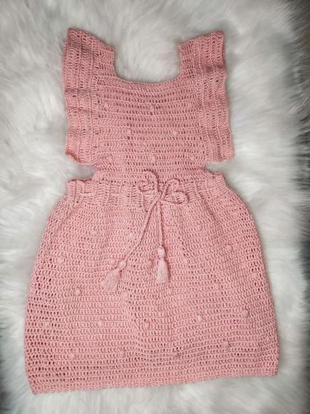 Vestido de crochê infantil