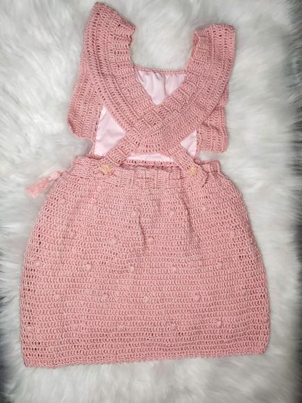 Vestido de crochê infantil