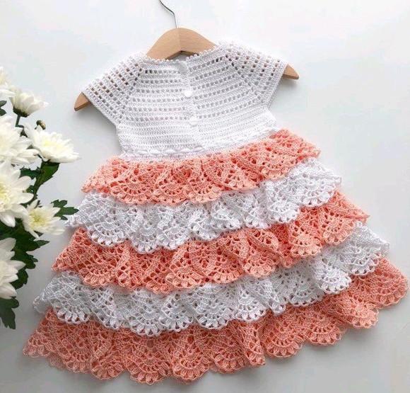 Vestido de Crochê Infantil