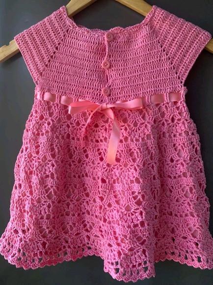 Vestido de Crochê Infantil