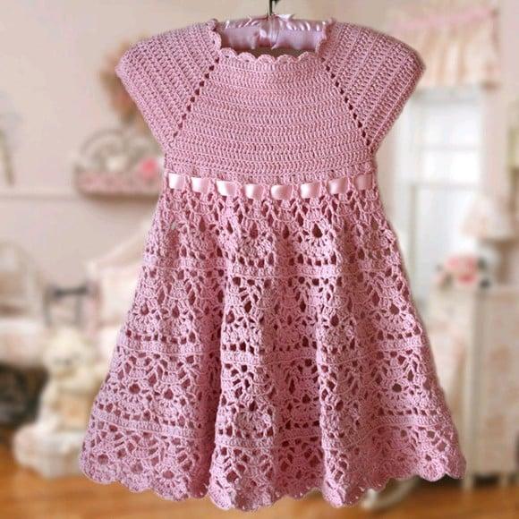 Vestido de Crochê Infantil