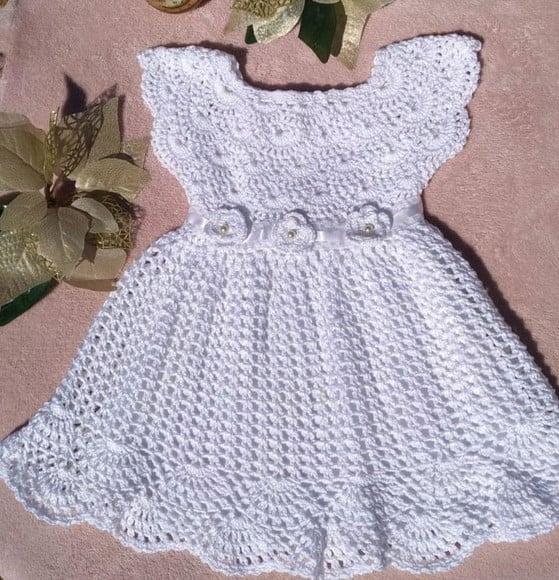 Vestido de Crochê Infantil/bebê