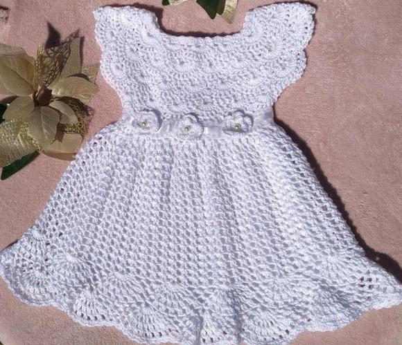 Vestido de Crochê Infantil/bebê