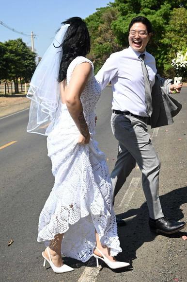 Vestido de Noiva em Crochê