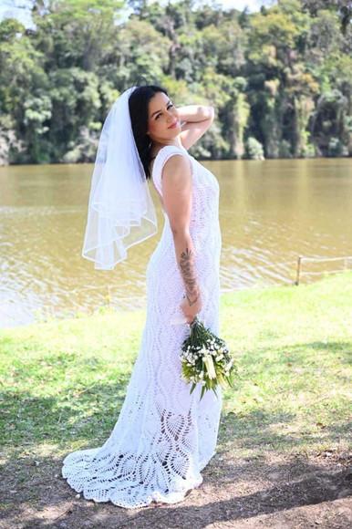 Vestido de Noiva em Crochê