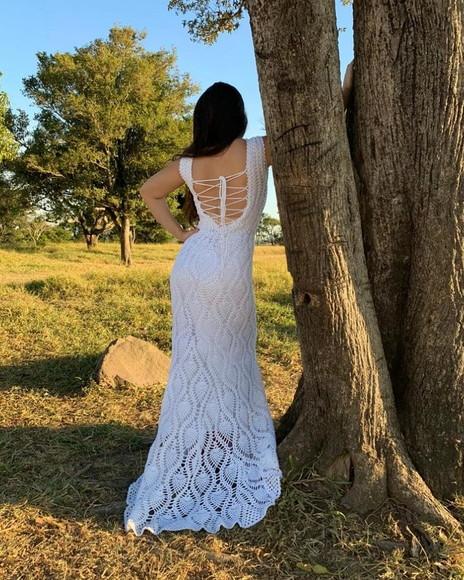 Vestido de Noiva em Crochê