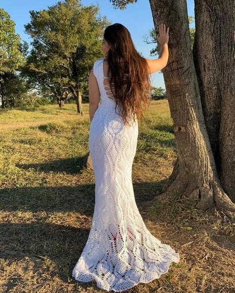 Vestido de Noiva em Crochê