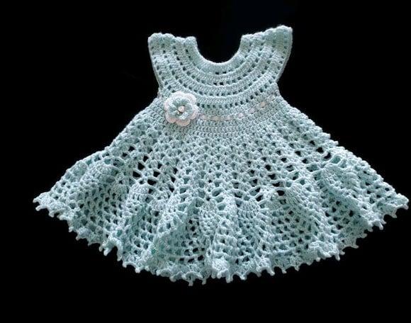 Vestido Infantil Bebê em Crochê