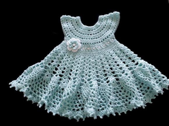 Vestido Infantil Bebê em Crochê