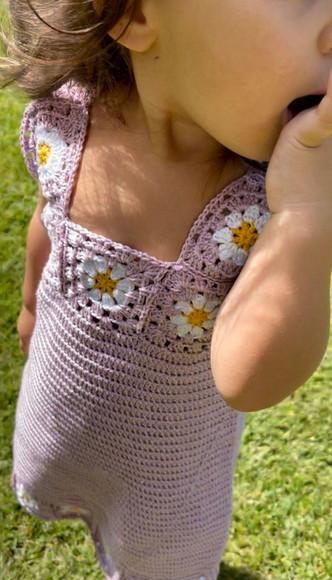 Vestido Infantil de Crochê