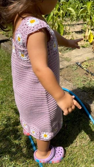 Vestido Infantil de Crochê