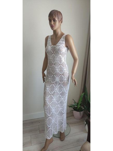 Vestido Longo de Crochê